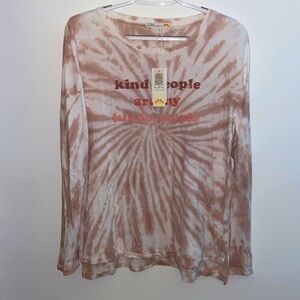 NWT C&C California “Kind People” long sleeve tie dye tee size M